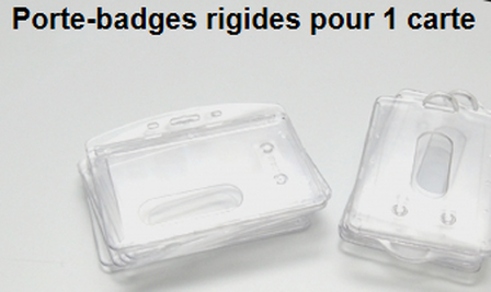 Porte badge rigide polycarbonate, Accessoire Carte plastique
